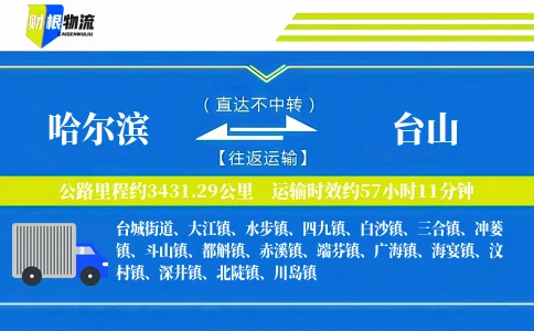 哈尔滨到台山物流公司