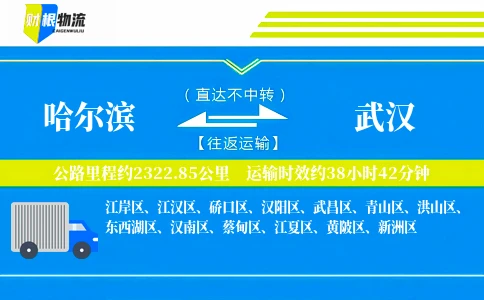 哈尔滨到武汉物流公司