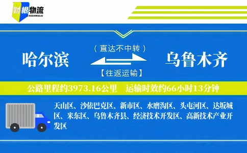 哈尔滨到乌鲁木齐物流公司