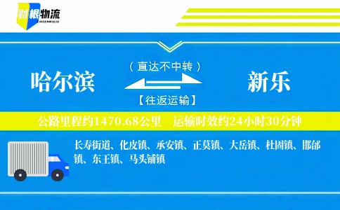 哈尔滨到新乐物流公司