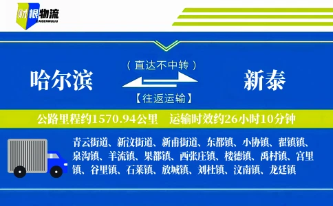 哈尔滨到新泰物流公司