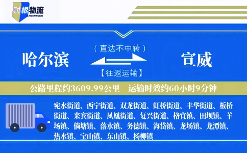 哈尔滨到宣威物流公司
