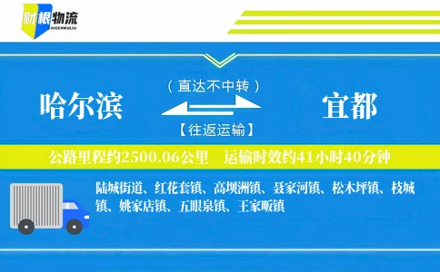 哈尔滨到宜都物流公司