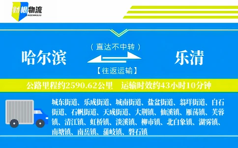 哈尔滨到乐清物流公司