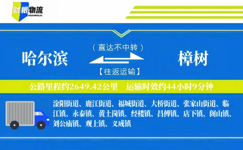 哈尔滨到樟树物流公司