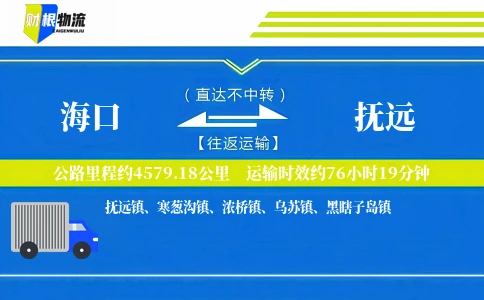 海口到抚远物流公司