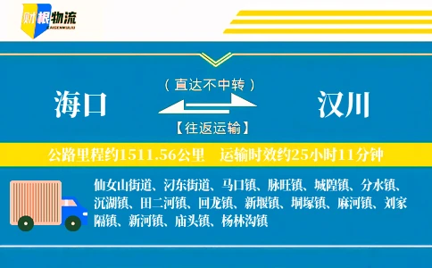 海口到汉川物流公司