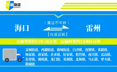 海口到雷州物流公司