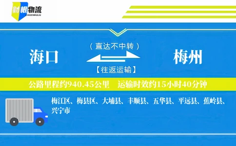 海口到梅州物流公司