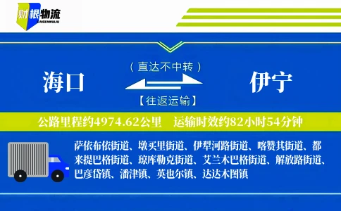 海口到伊宁物流公司