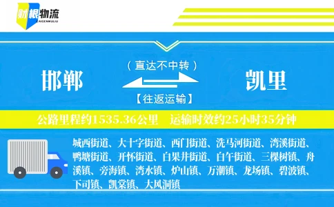 邯郸到凯里物流公司