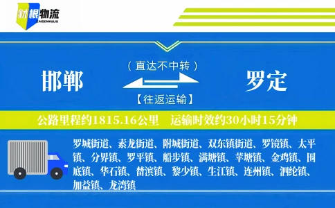 邯郸到罗定物流公司