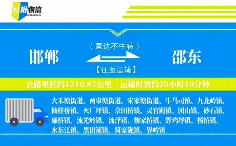 邯郸到邵东物流公司
