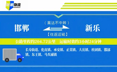 邯郸到新乐物流公司