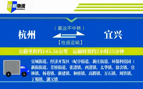 杭州到宜兴物流公司