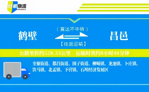 鹤壁到昌邑物流公司