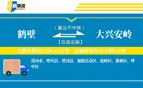 鹤壁到大兴安岭物流公司