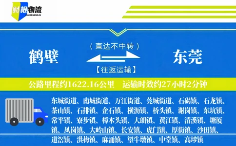 鹤壁到东莞物流公司