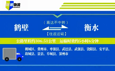 鹤壁到衡水物流公司