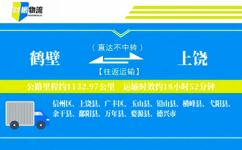 鹤壁到上饶物流公司