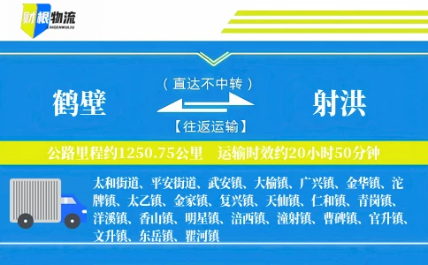鹤壁到射洪物流公司