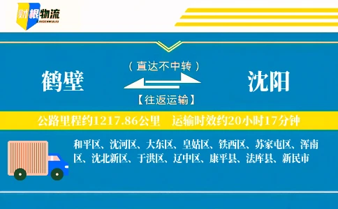 鹤壁到沈阳物流公司