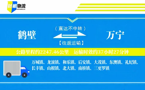 鹤壁到万宁物流公司