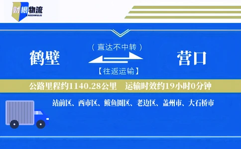 鹤壁到营口物流公司