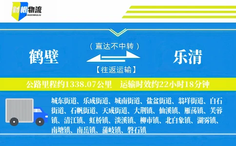 鹤壁到乐清物流公司