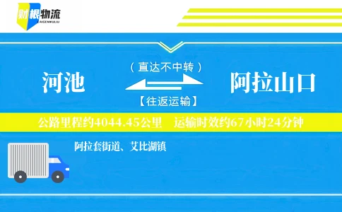 河池到阿拉山口物流公司