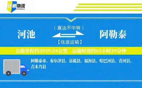 河池到阿勒泰物流公司