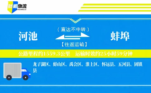 河池到蚌埠物流公司
