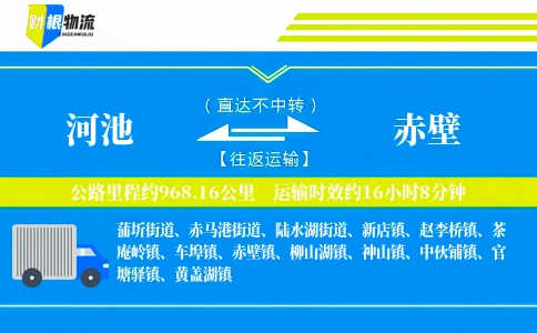 河池到赤壁物流公司