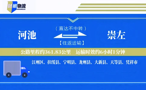 河池到崇左物流公司