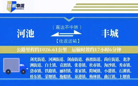 河池到丰城物流公司