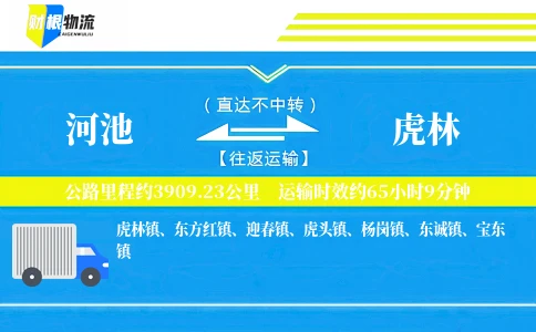 河池到虎林物流公司
