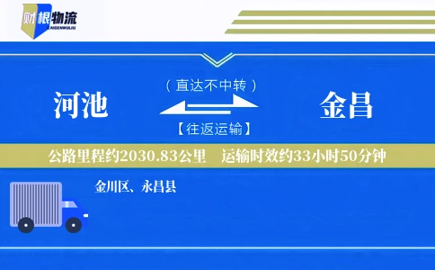 河池到金昌物流公司