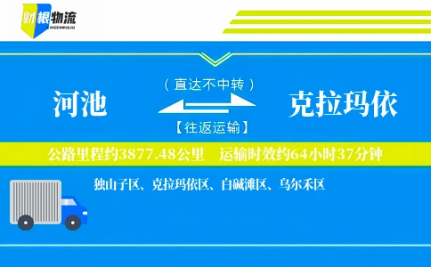 河池到克拉玛依物流公司