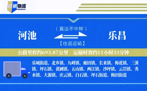 河池到乐昌物流公司