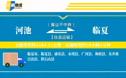 河池到临夏物流公司