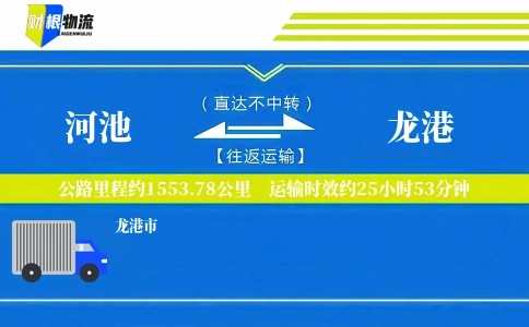 河池到龙港物流公司