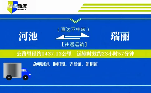河池到瑞丽物流公司