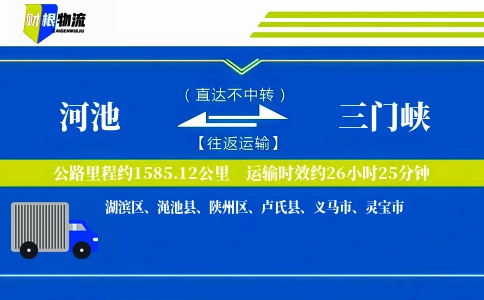 河池到三门峡物流公司