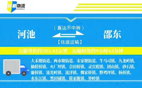 河池到邵东物流公司