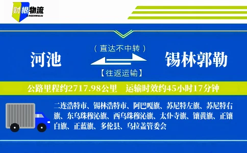 河池到锡林郭勒物流公司