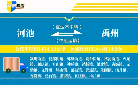 河池到禹州物流公司