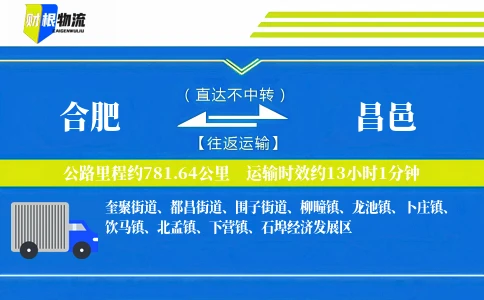 合肥到昌邑物流公司