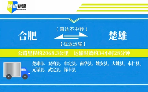 合肥到楚雄物流公司