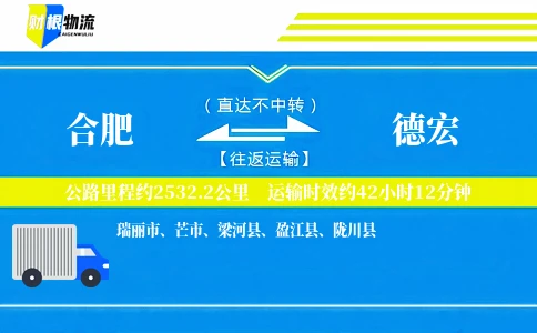 合肥到德宏物流公司