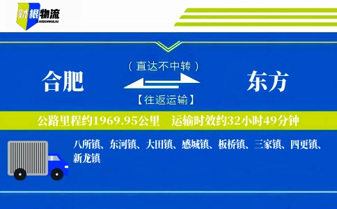 合肥到东方物流公司